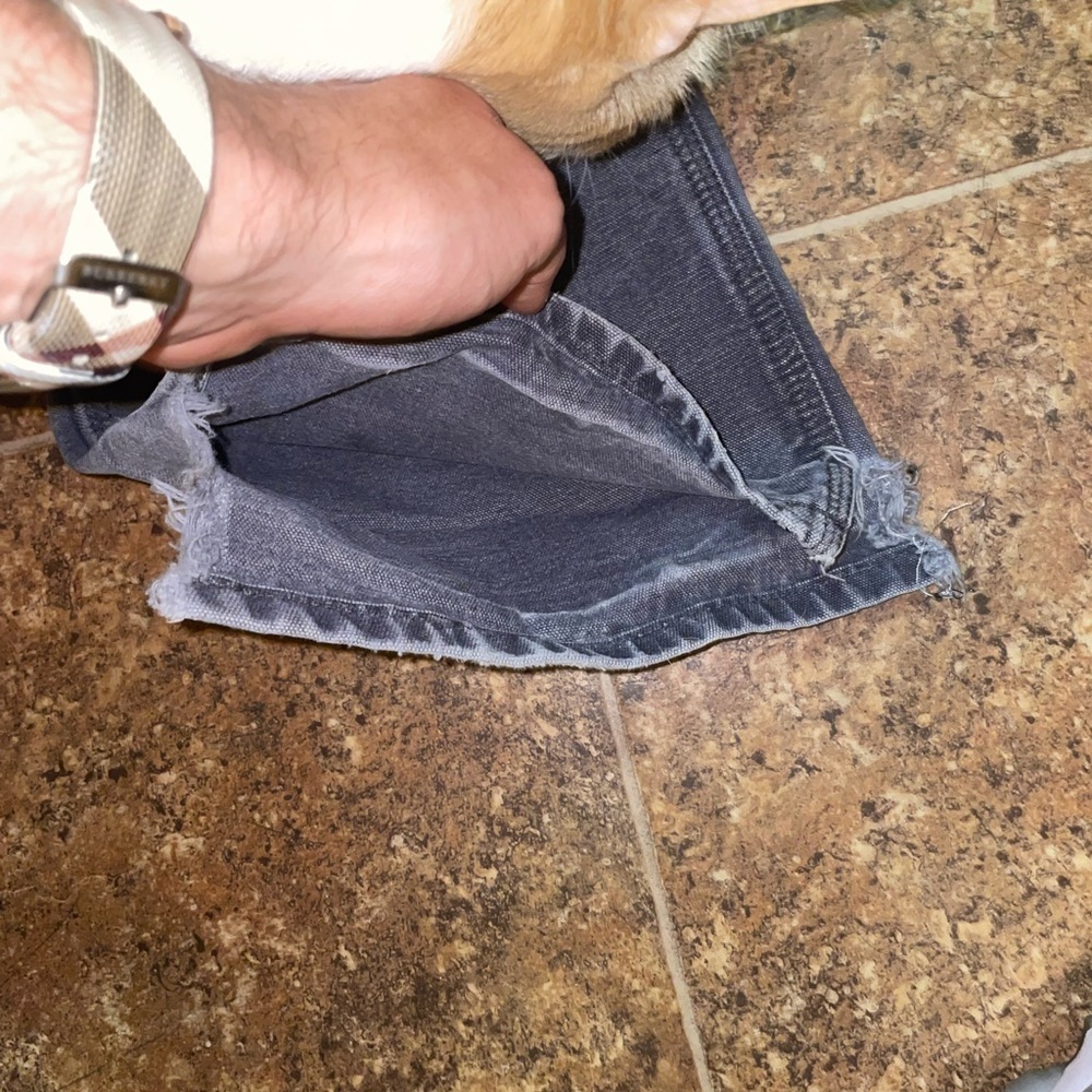 2007 Distressed Carhartt B11 Petrol Blue Carpenter Jeans 32x32 - Picture 6 of 10